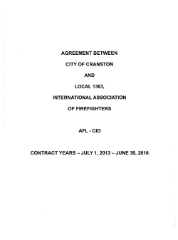 agreement between city of cranston and local