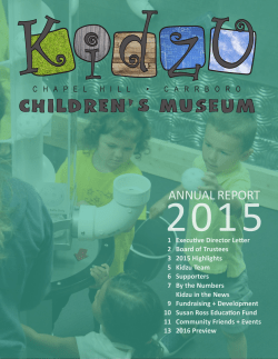 2015 Annual Report - Kidzu Children`s Museum
