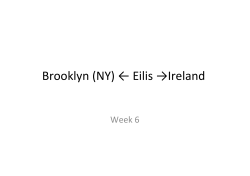Brooklyn (NY) ← Eilis →Ireland - C