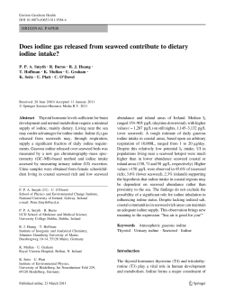 Does iodine gas released from seaweed contribute to dietary iodine