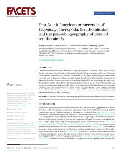First North American occurrences of Qiupalong