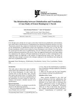 The Relationship between Globalization and Translation A Case