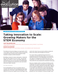 Taking Innovation to Scale: Growing Makers for the STEM Economy