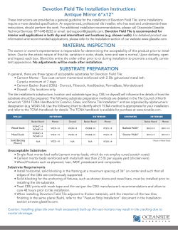 Devotion Field Tile Installation Instructions Antique Mirror 6&rdquo;x12
