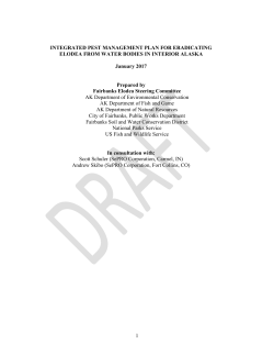 integrated pest management plan for eradicating elodea from water