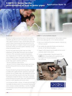 Application Note 19 X-MET8000 Series for the determination of lead