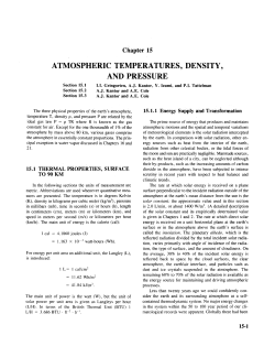 atmospheric temperatures, density, and pressure
