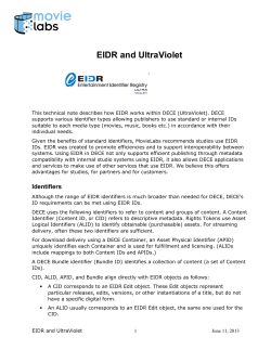 EIDR and UltraViolet