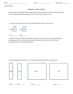 Expressions &ndash; Pretty as a Picture Directions: Get a set of algebra