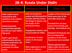 28-4: Russia Under Stalin