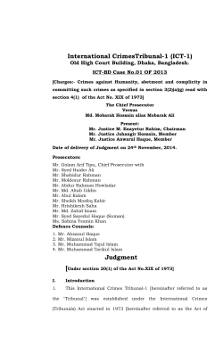 International CrimesTribunal-1 (ICT