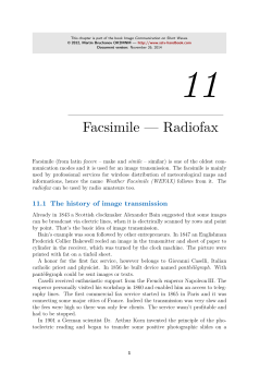 Facsimile &mdash; Radiofax