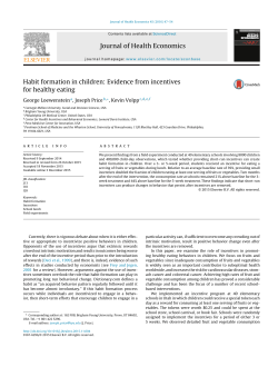 Habit formation in children