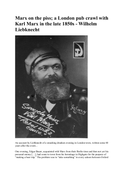 Marx on the piss