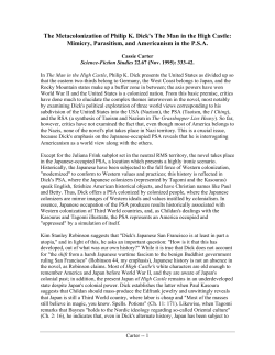 The Metacolonization of Philip K. Dick`s The Man in the High Castle