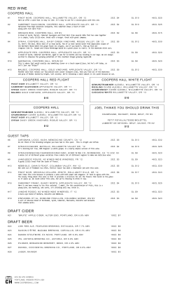 RED WINE - Cooper`s Hall