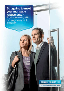 Struggling to meet your mortgage repayments?