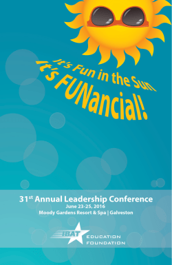 conference information - Independent Bankers Association of Texas