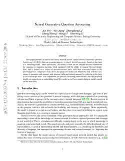 Neural Generative Question Answering