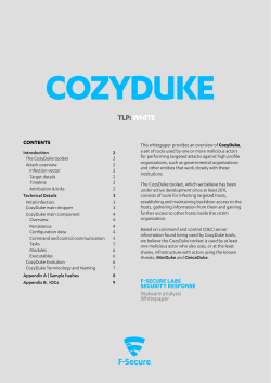 CozyDuke: Malware Analysis - F