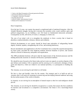 Election program of the President of Armenia Serzh