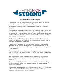 New Mom walk/run program
