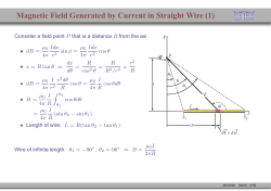 Magnetic Field Generated by Current in Straight Wire (1)