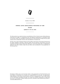 Criminal Justice (Miscellaneous Provisions) Act 2009