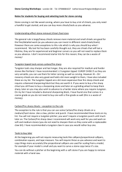 Stone Carving Workshops - London E8 - Tel