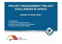 PROJECT MANAGEMENT TRILOGY CHALLENGES IN AFRICA