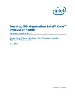 Desktop 5th Generation Intel&reg; Core&trade; Processor Family