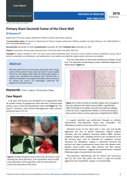 Primary Giant Desmoid Tumor of the Chest Wall Abstract