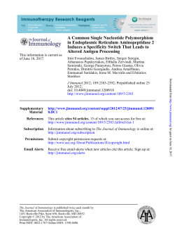 Altered Antigen Processing Induces a Specificity Switch That Leads