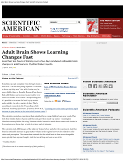 Scientific American, April 4, 2011