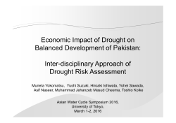 Economic Impact of Drought on Balanced Development of Pakistan