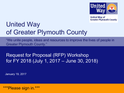 Please click here for slide deck. - United Way of Greater Plymouth