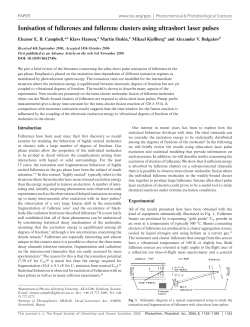 Ionisation of fullerenes and fullerene clusters using ultrashort laser