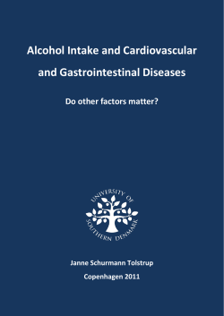 Alcohol Intake and Cardiovascular and Gastrointestinal Diseases