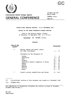 Record of the three hundredth Plenary Meeting