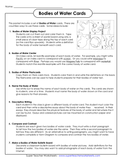 Bodies of Water Cards - Super Teacher Worksheets