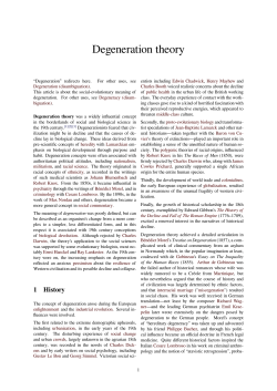 Degeneration - Basic Knowledge 101