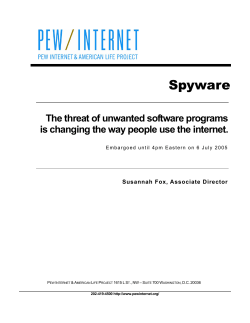 Spyware - Pew Internet