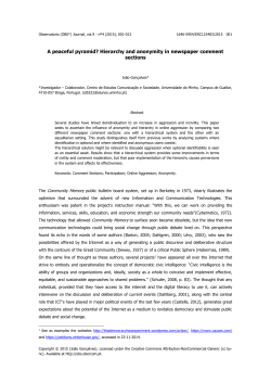 A peaceful pyramid? Hierarchy and anonymity in newspaper