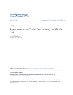 Superpower Arms Trade: Destabilizing the Middle East