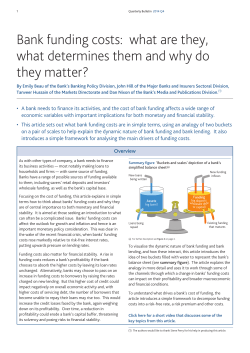Bank funding costs: what are they, what
