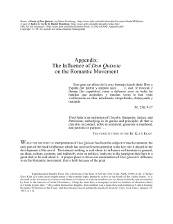 A Study of Don Quixote: Appendix: The Influence of Don