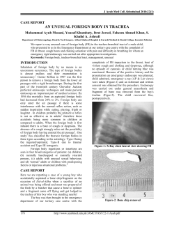an unusual foreign body in trachea
