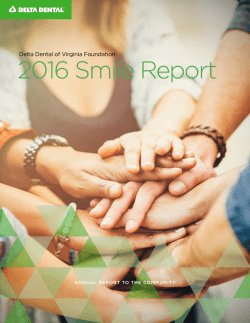 2016 Smile Report - Delta Dental of Virginia