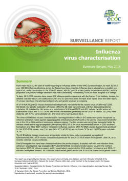 Influenza virus characterisation - ECDC