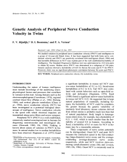 Genetic analysis of peripheral nerve conduction velocity in twins